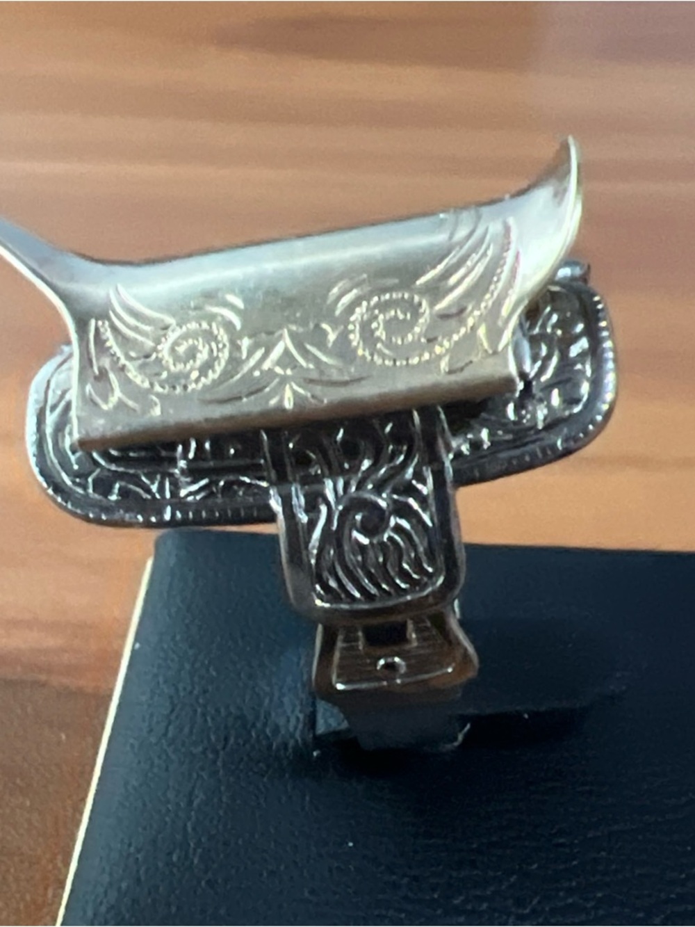 1951 Cheerios Lone Ranger Secret Sliding Saddle Adjustable Film Ring Two-Tone